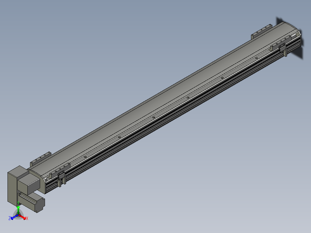 直线模组WG-LHB12-S1250-LD设计图纸正等轴测图