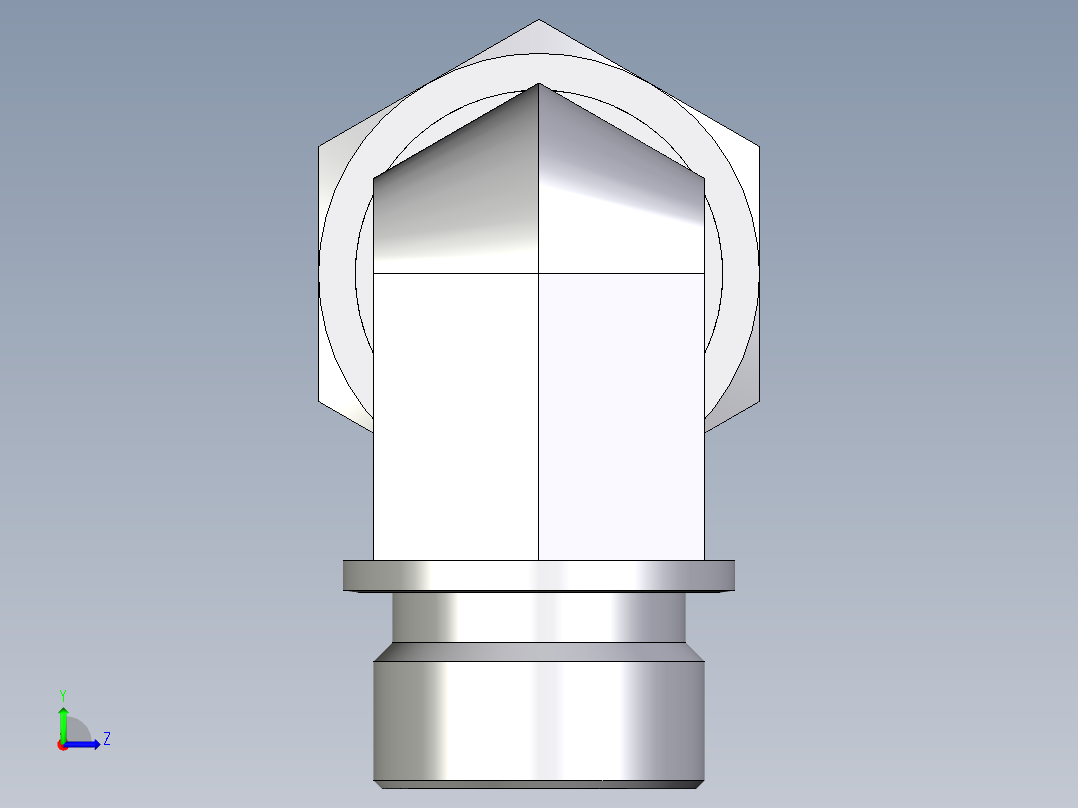 卡套式工业通用硬管接头EO_Male_stud_elbow_WE20SM71左视图