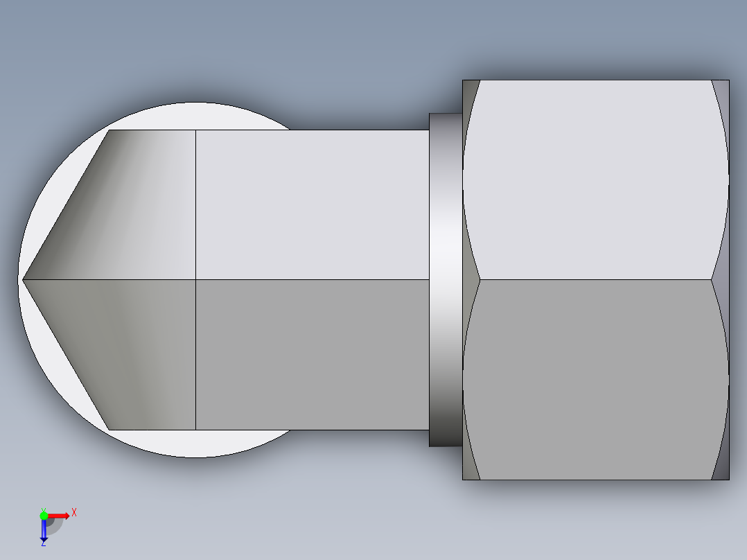 卡套式工业通用硬管接头EO_Male_stud_elbow_WE20SM71俯视图