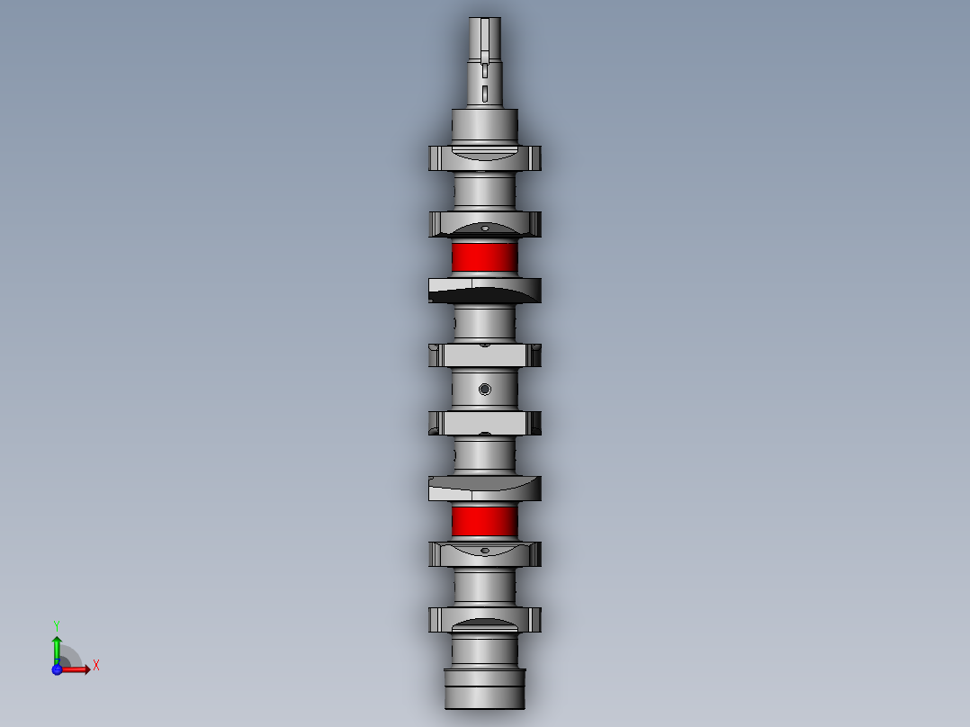 曲轴sw设计模型前视图