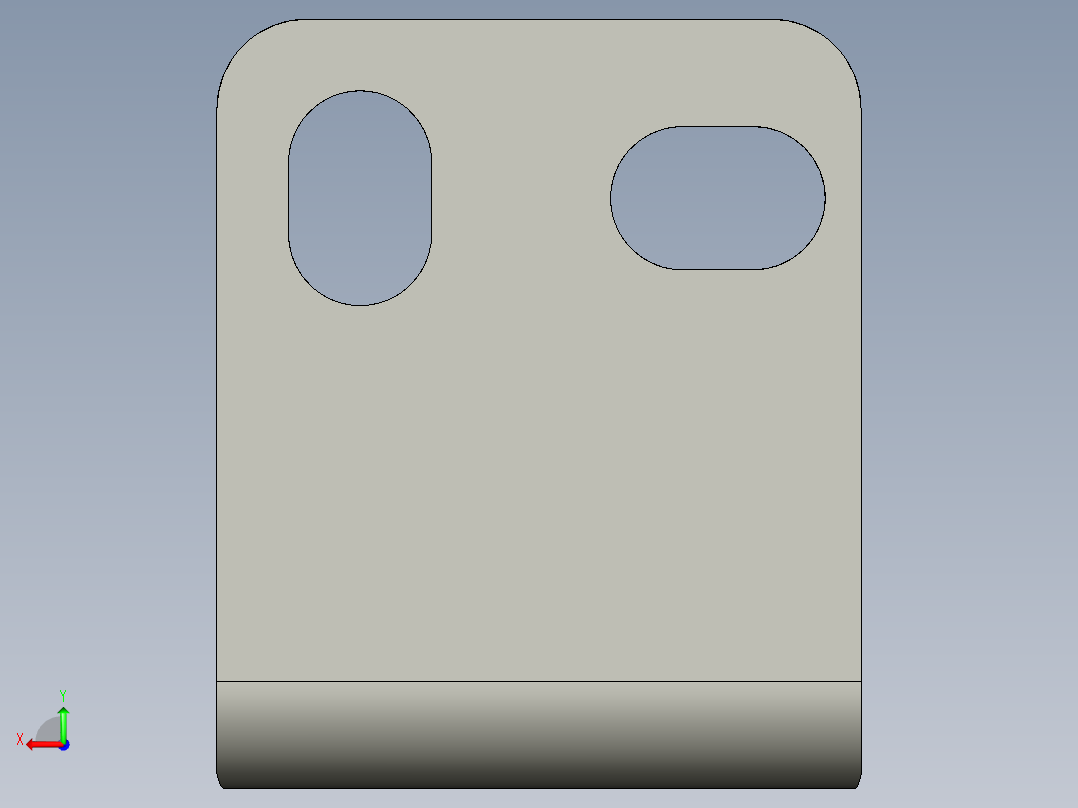 基恩士FS-L51_bracket_kc图纸模型后视图