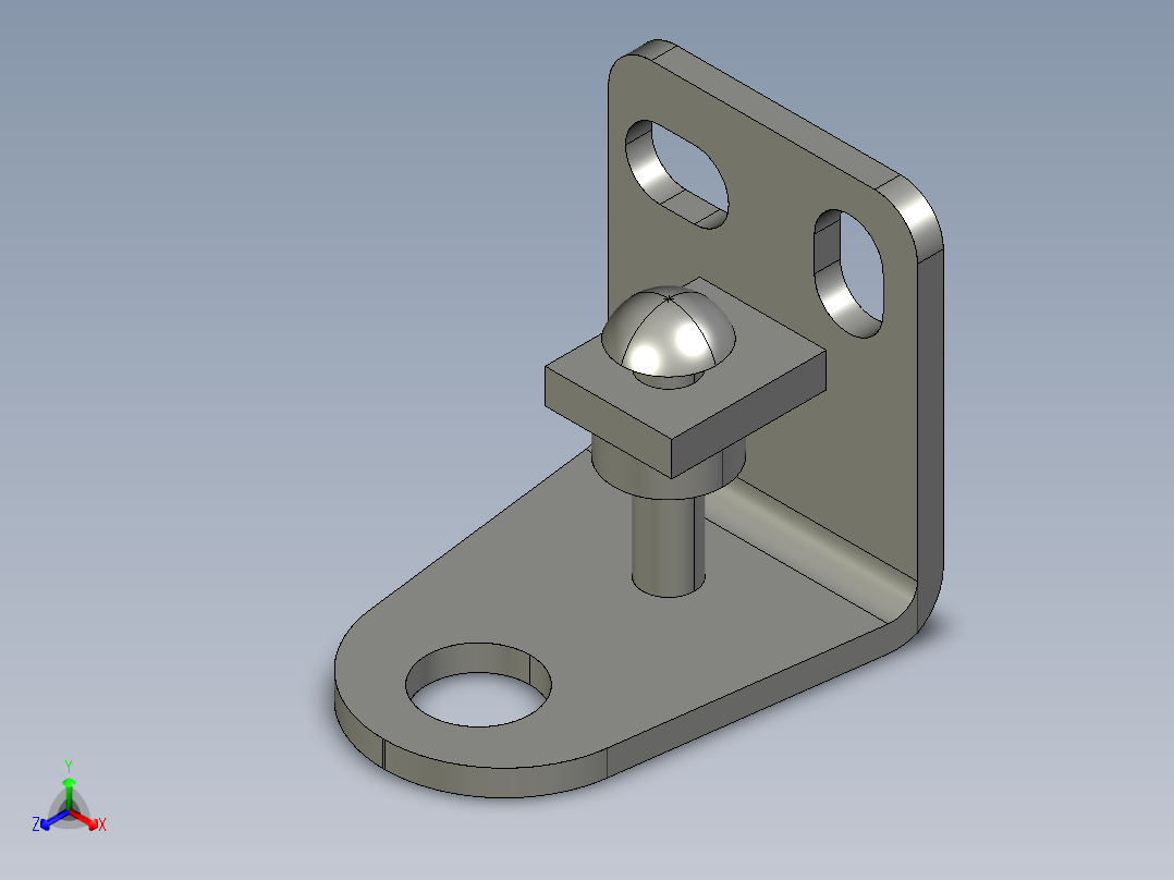 基恩士FS-L51_bracket_kc图纸模型正等轴测图