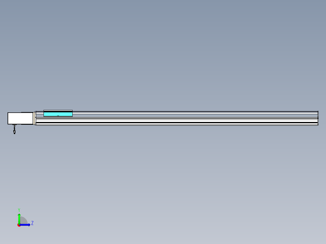 同步带滑台-半封闭B22H-L100-C-S1850-L-P75-D3-N5左视图