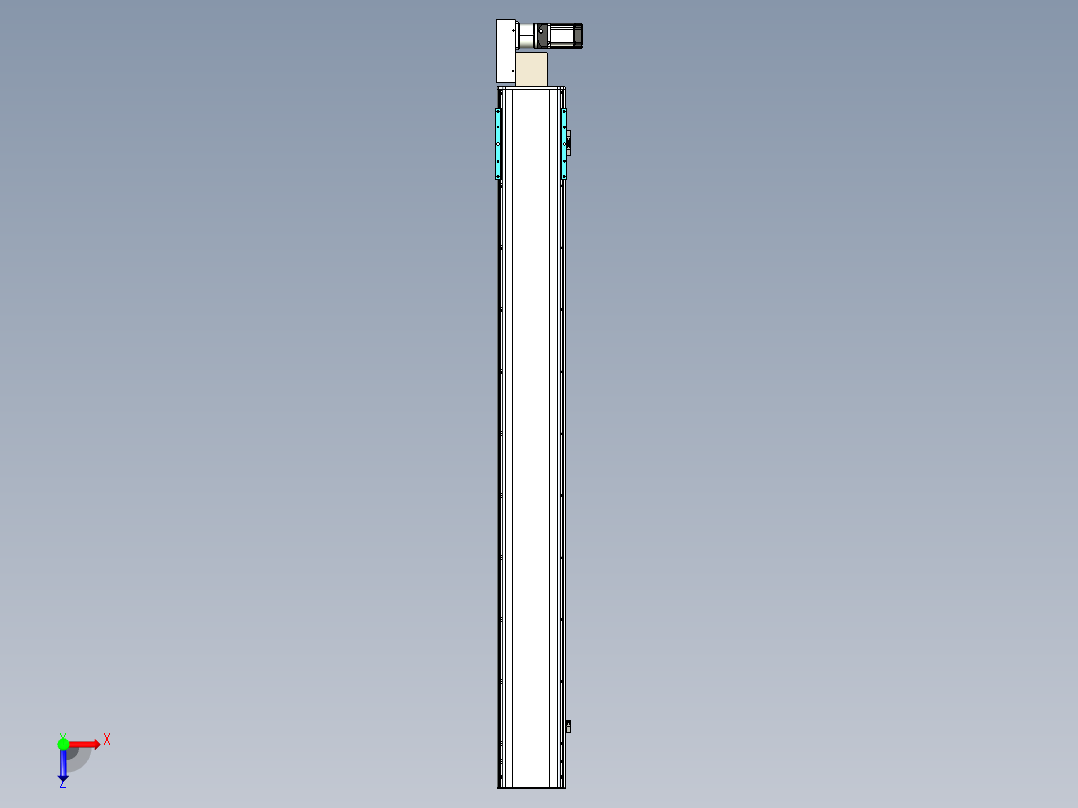 同步带滑台-半封闭B22H-L100-C-S1850-L-P75-D3-N5俯视图