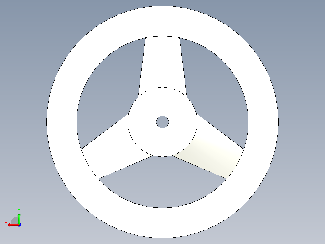 鑄鐵手輪1063-3D多系列多零件图纸模型后视图