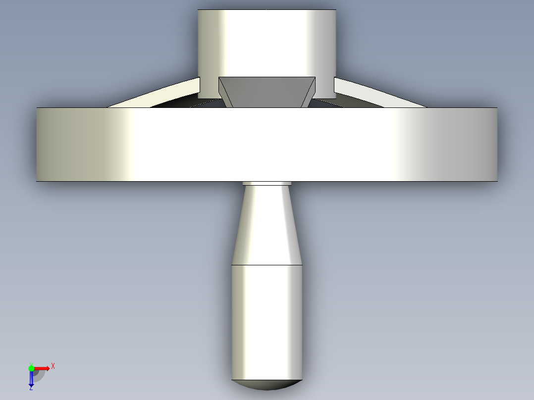 鑄鐵手輪1063-3D多系列多零件图纸模型俯视图