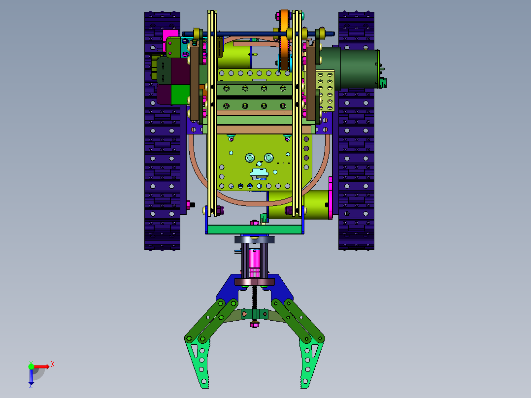 低成本高性能的遥控坦克俯视图
