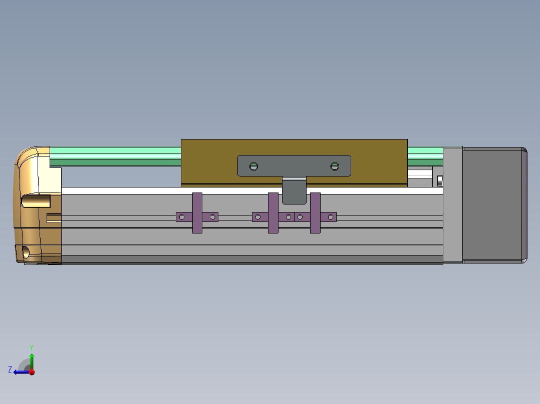 MTH丝杆半封闭模组MTH14-BL-200W右视图