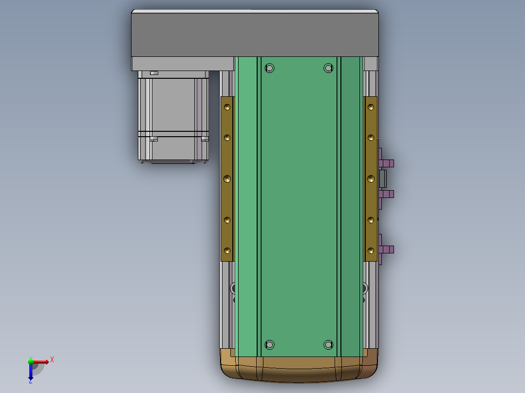 MTH丝杆半封闭模组MTH14-BL-200W俯视图