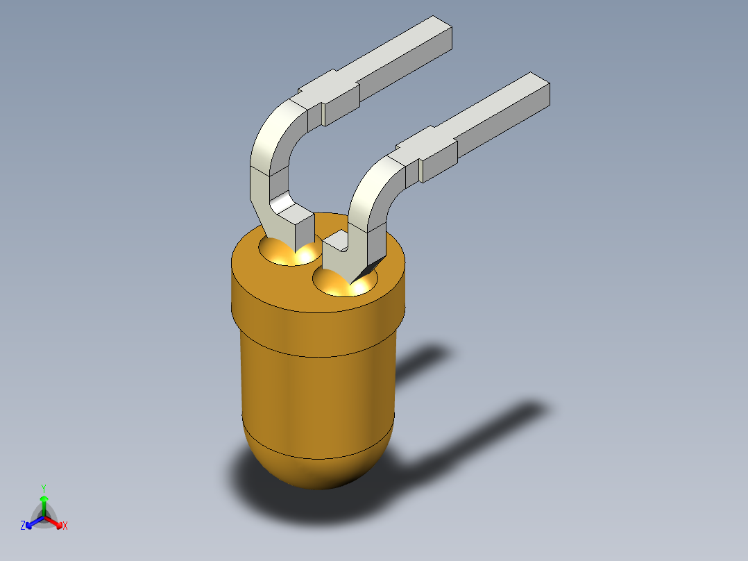 光电元件封装-L-934ED-RA正等轴测图