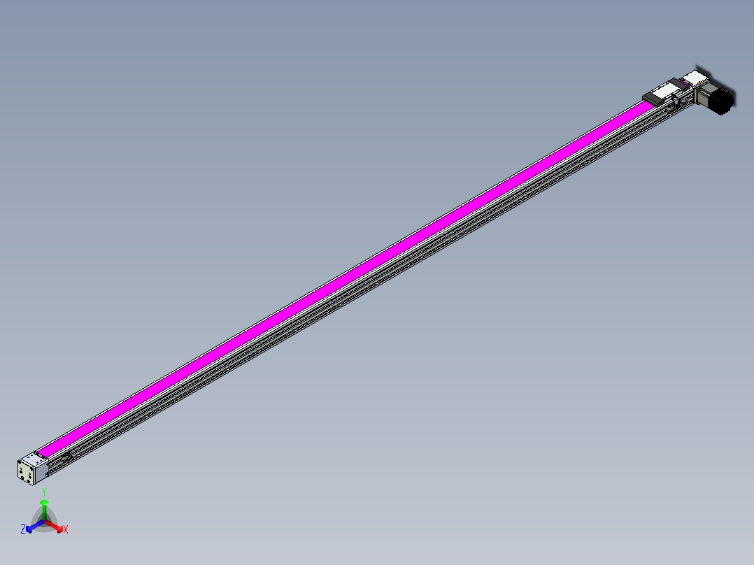 同步带滑台-欧规BC6-L120-S2600-R-P40-D3正等轴测图