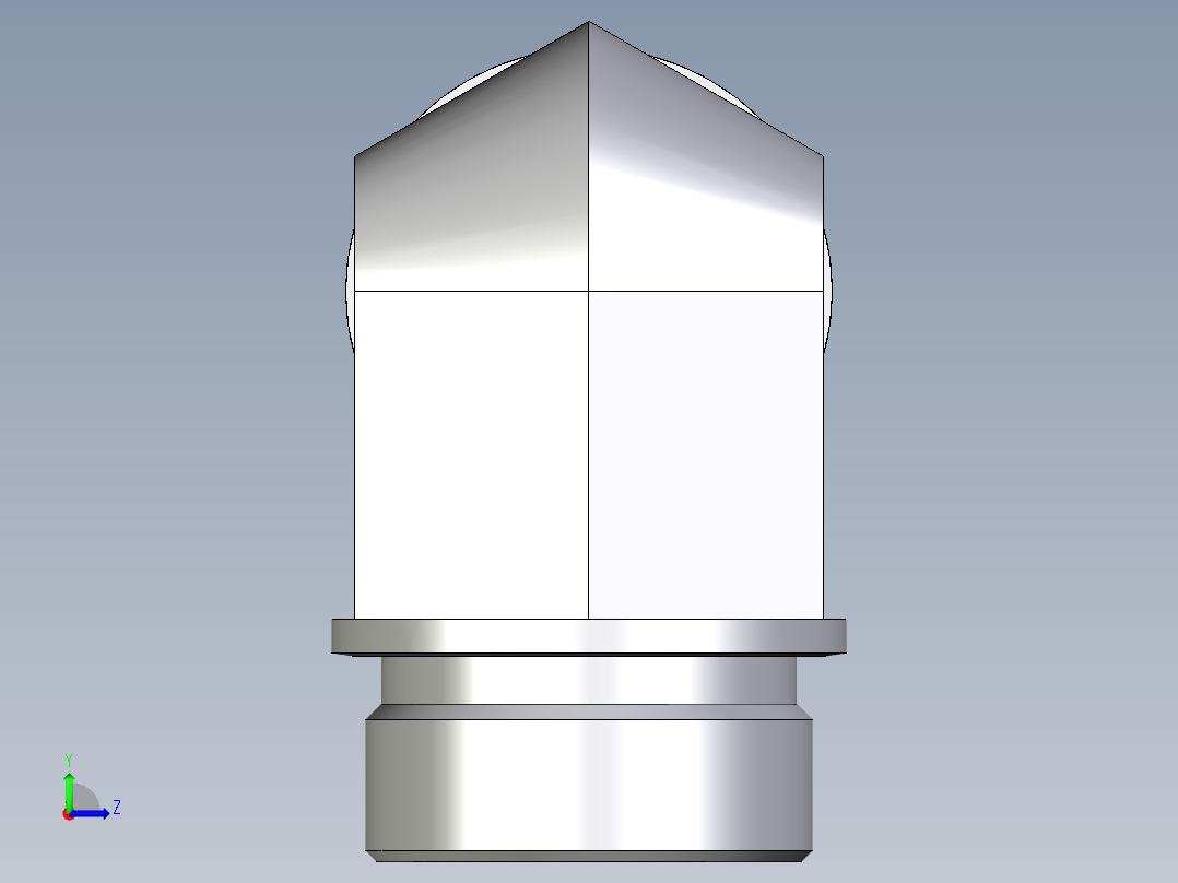 卡套式工业通用硬管接头EO_Male_stud_elbow_WE42LRCFX左视图