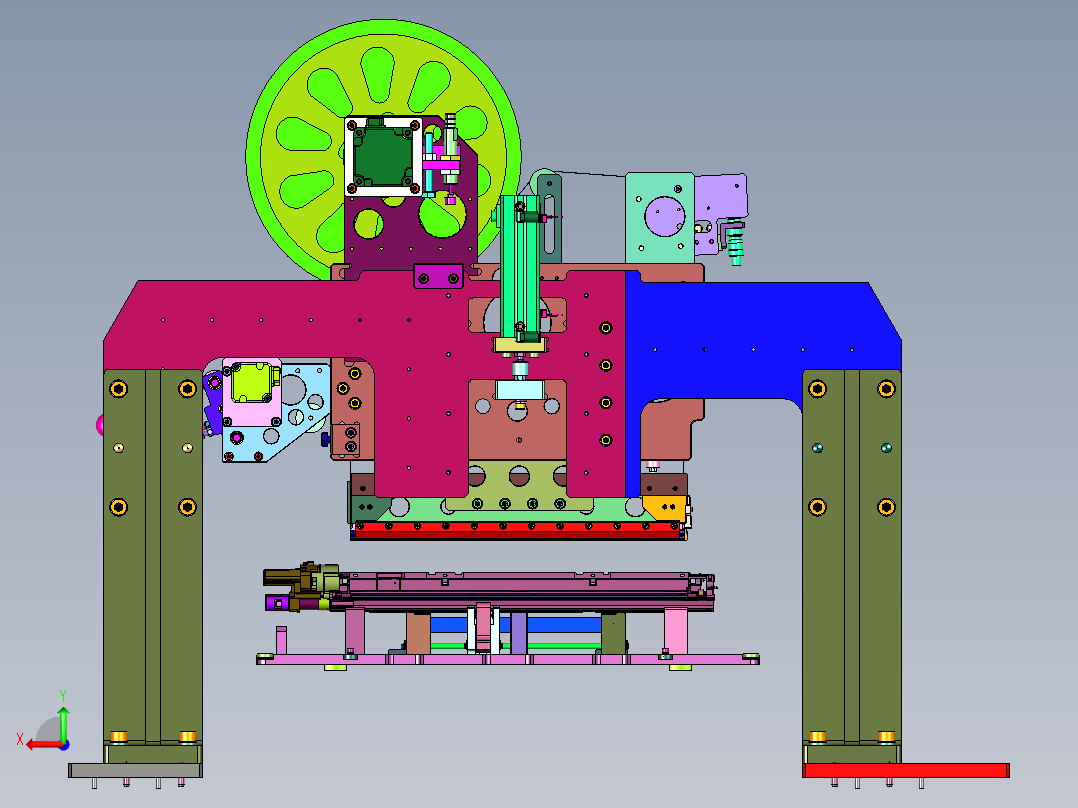 长棉胶条粘贴机后视图