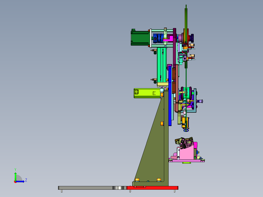 长棉胶条粘贴机左视图