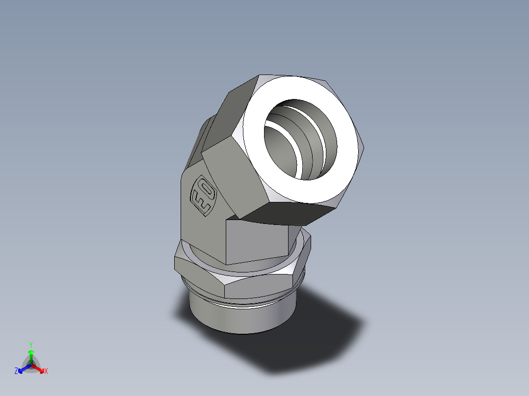 卡套式工业通用硬管接头EO_Adjustable_locknut_45_deg_elbow_VEE38SMORCF