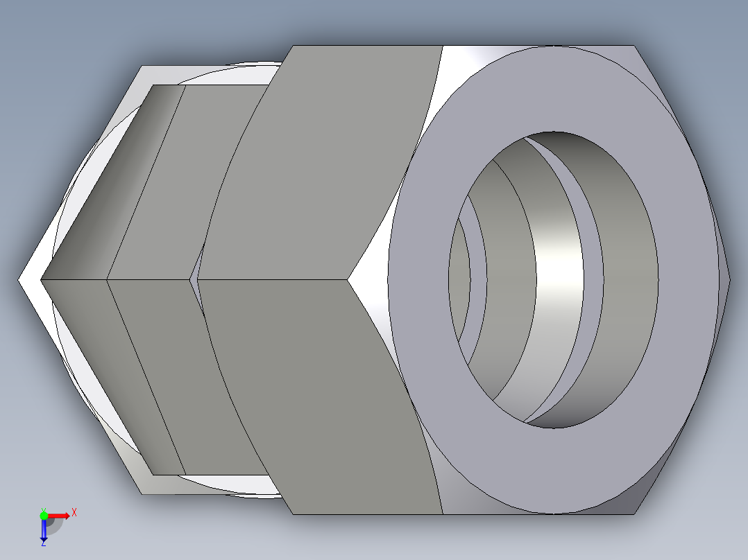 卡套式工业通用硬管接头EO_Adjustable_locknut_45_deg_elbow_VEE38SMORCF俯视图