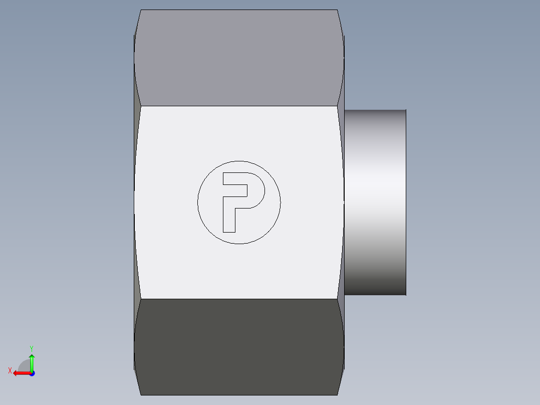卡套式工业通用硬管接头EO_Blanking_plug_with_nut_for_cones_VKAM15LCF后视图