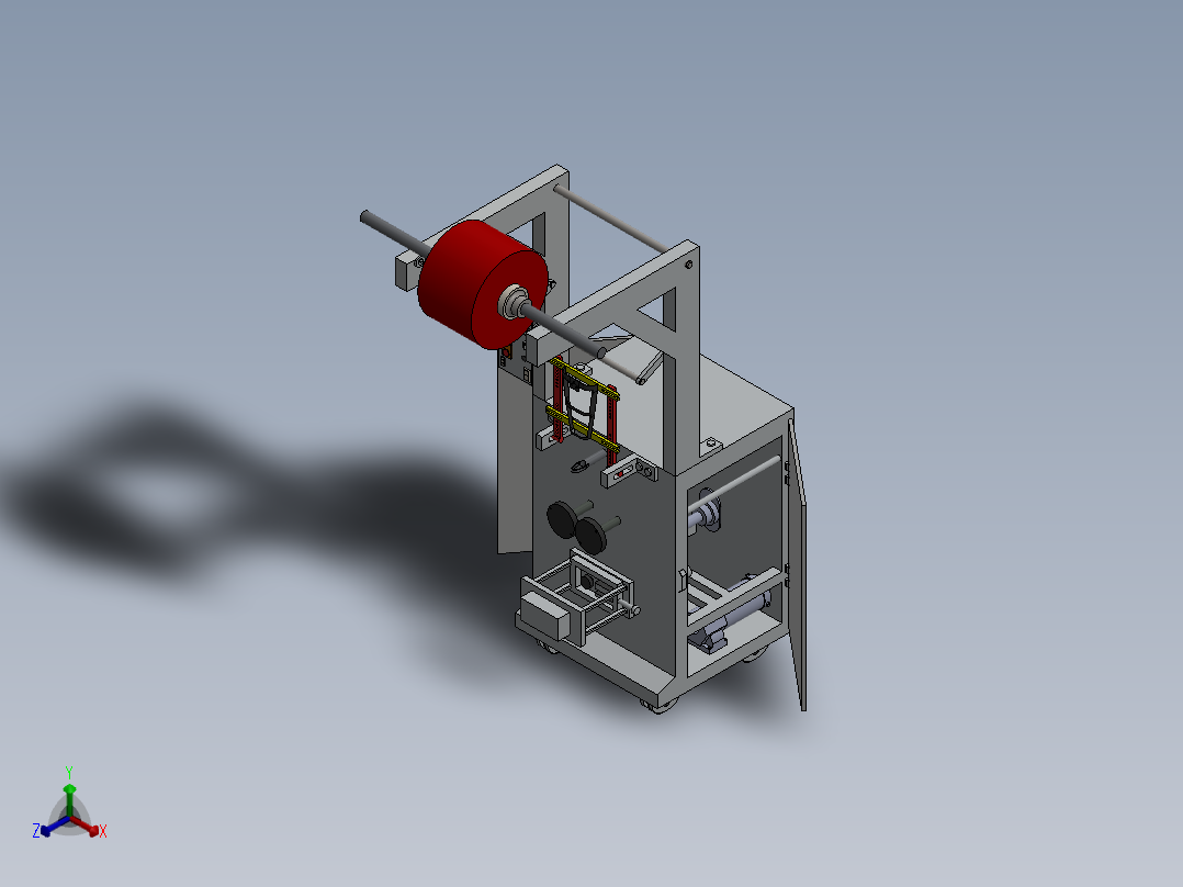 0.5或1公斤包装机三维建模图纸 Solidworks设计 附igs格式正等轴测图