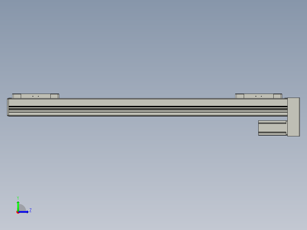 直线模组LHC14-S850-D设计图纸左视图