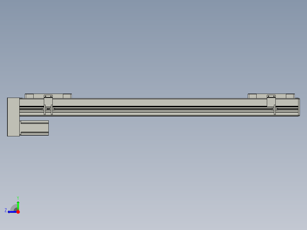 直线模组LHC14-S850-D设计图纸右视图