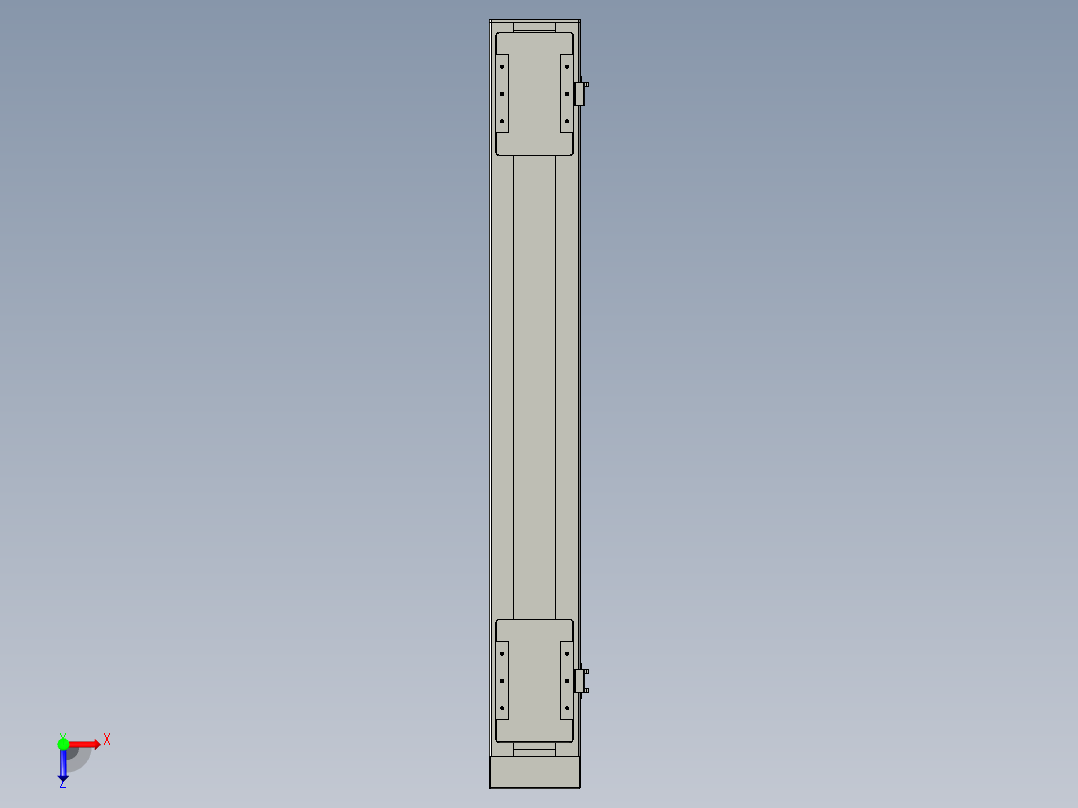 直线模组LHC14-S850-D设计图纸俯视图