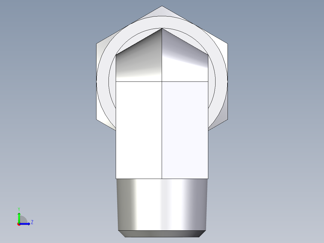 卡套式工业通用硬管接头EO_Male_stud_elbow_WE15LMCF左视图