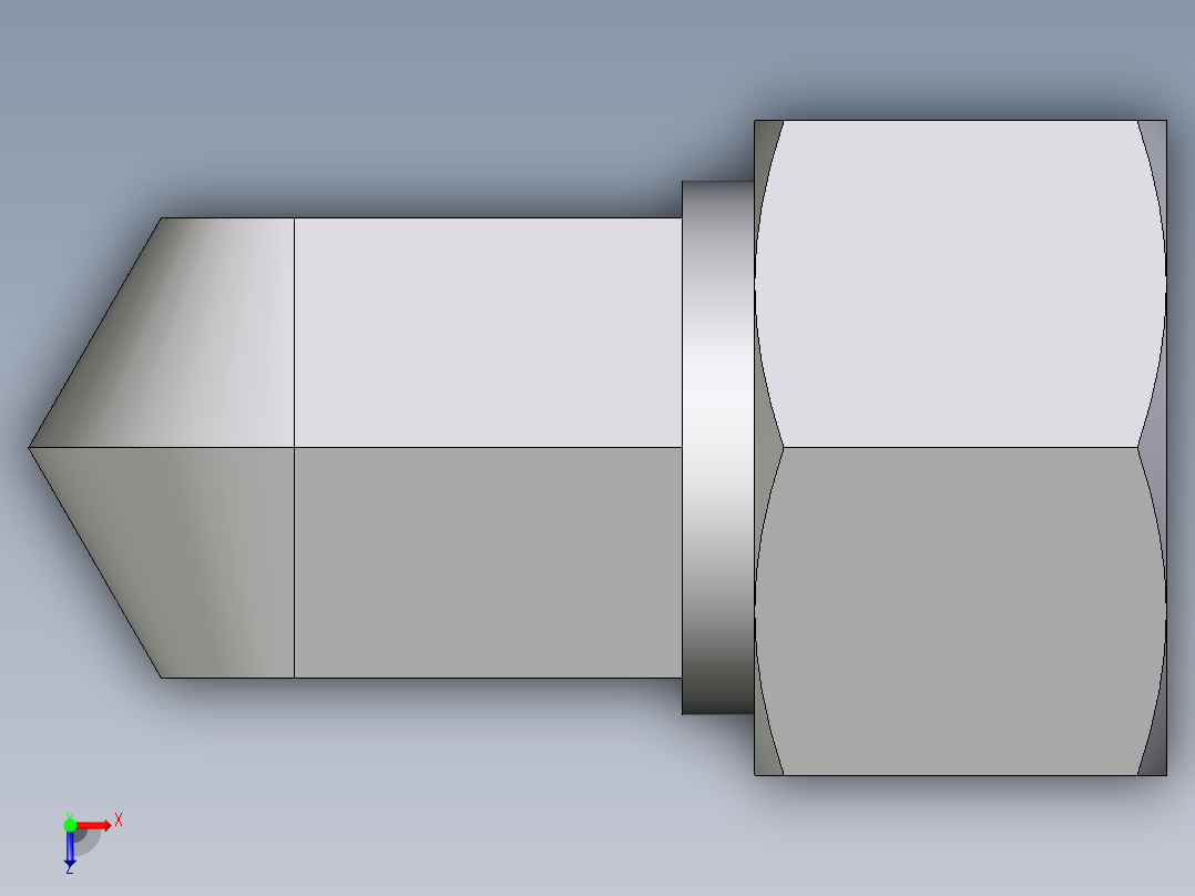 卡套式工业通用硬管接头EO_Male_stud_elbow_WE15LMCF俯视图