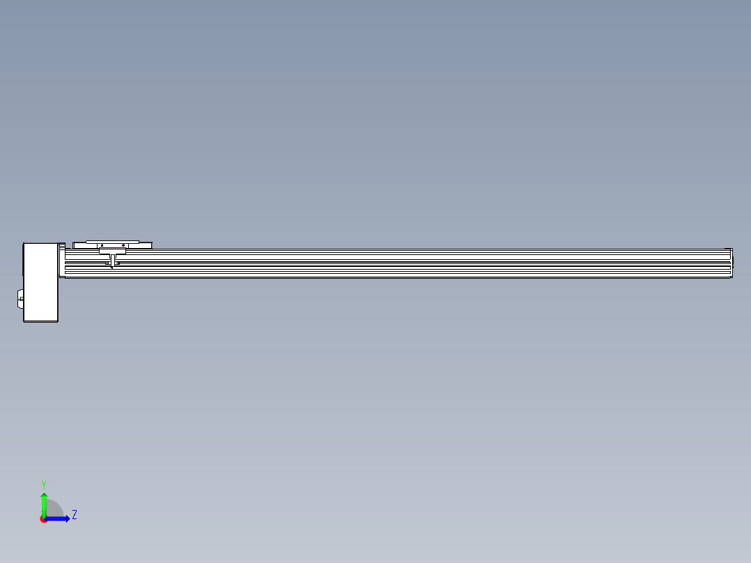同步带全封闭直线模组TPA-HCB-110D-90-L1050-RP-C-P40-N3左视图