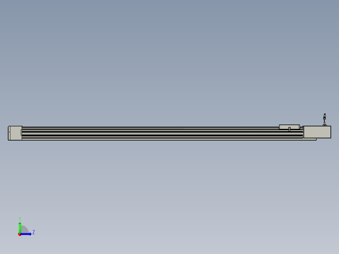 威洛博直线电机模组EB8-L100-S1850-BR-P75-MS3左视图