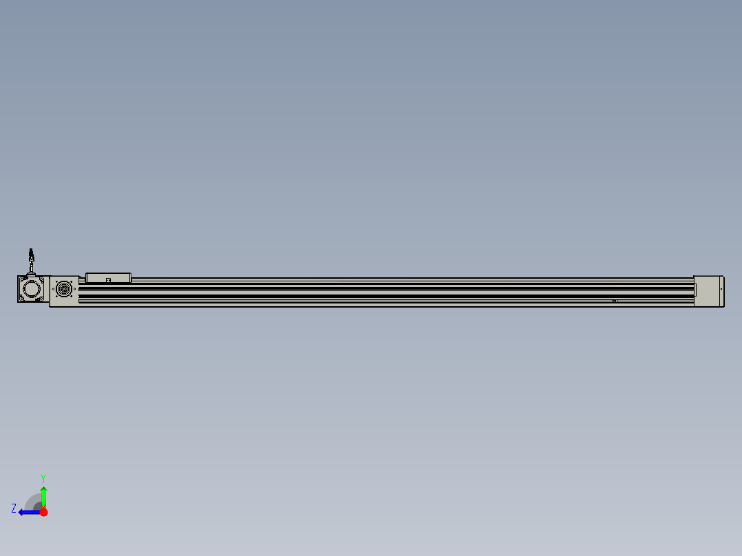 威洛博直线电机模组EB8-L100-S1850-BR-P75-MS3右视图