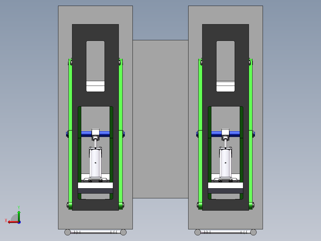 Q333-汽车检修升降台的设计【三维SolidWorks】后视图