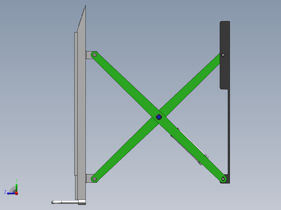 Q333-汽车检修升降台的设计【三维SolidWorks】右视图