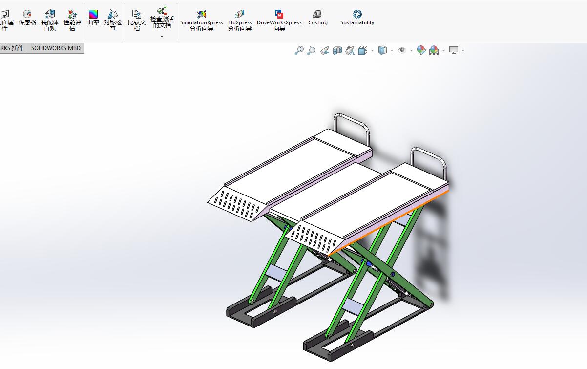 Q333-汽车检修升降台的设计【三维SolidWorks】