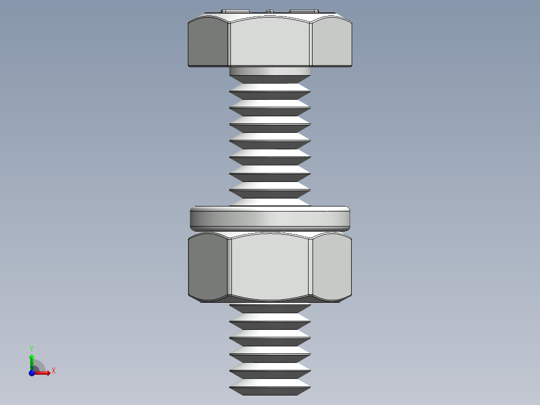 紧固件-0.2500 Hex Bolt-02前视图
