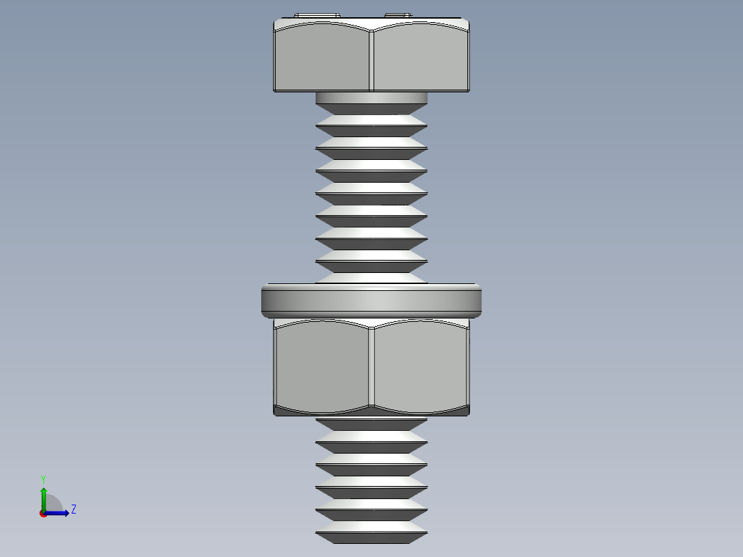紧固件-0.2500 Hex Bolt-02左视图
