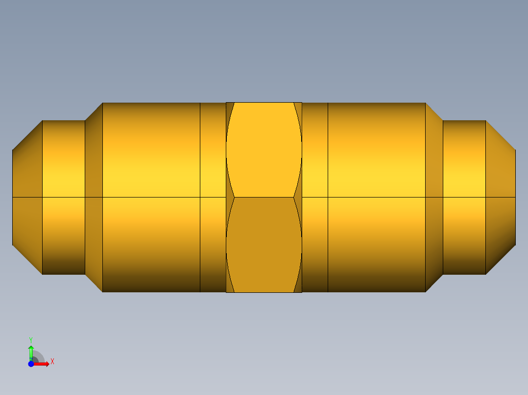 扩口式工业通用硬管接头Union 42F-5前视图
