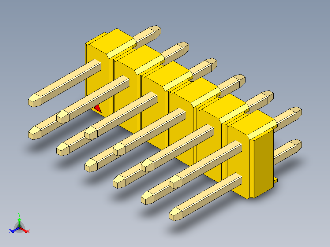 彩色公头100mil（2.54mm）系列-DS1021_yellow_2x06p_100mil_Type1_rev1.0