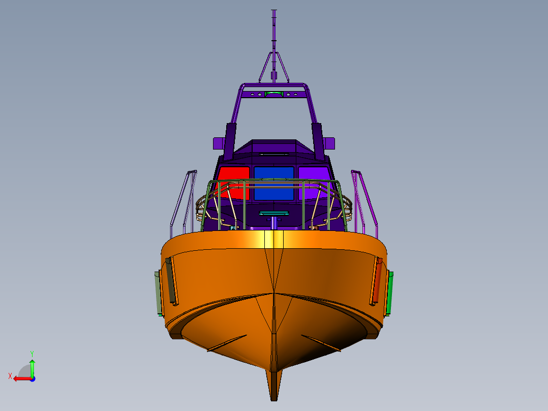 新型救助引航船后视图