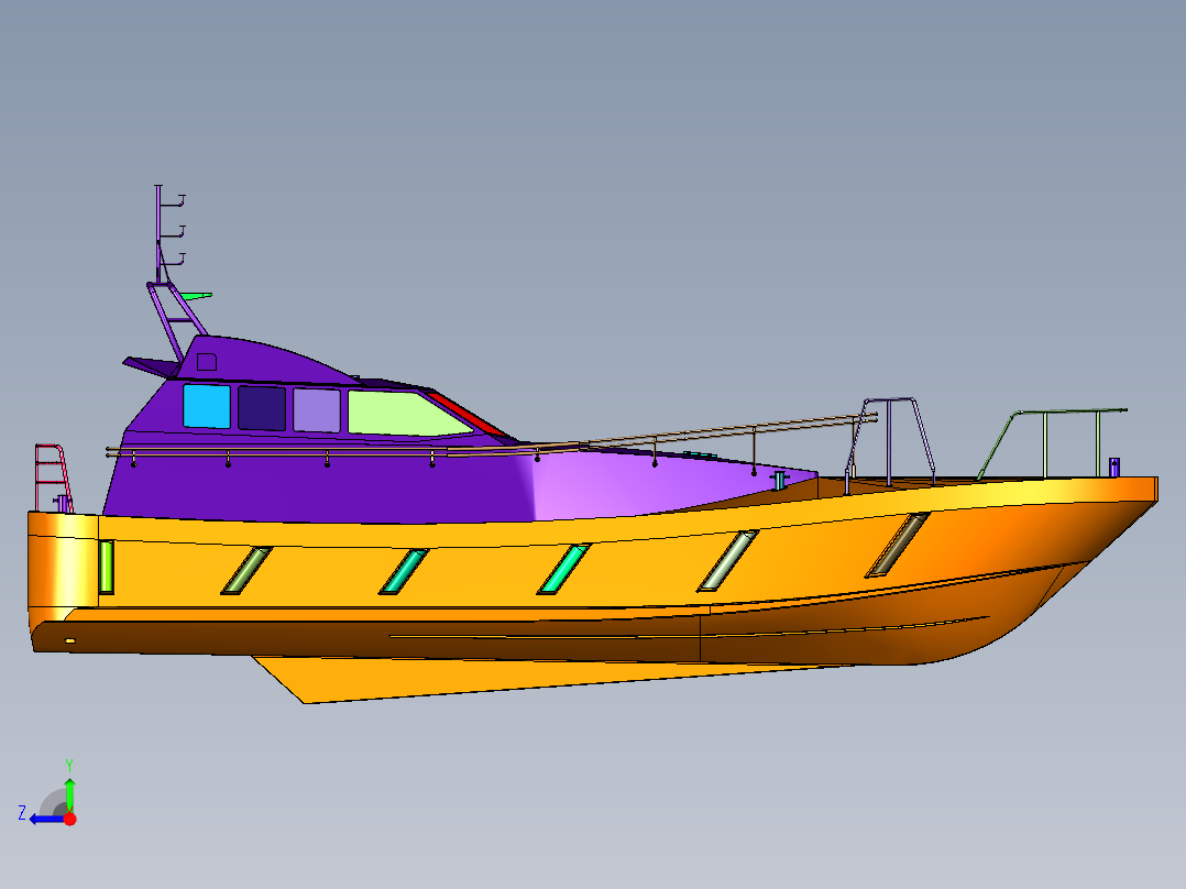 新型救助引航船右视图