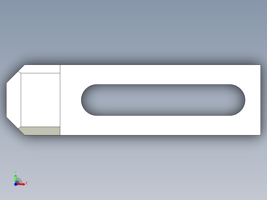 壓板2316(B)-3D多系列多零件图纸模型前视图