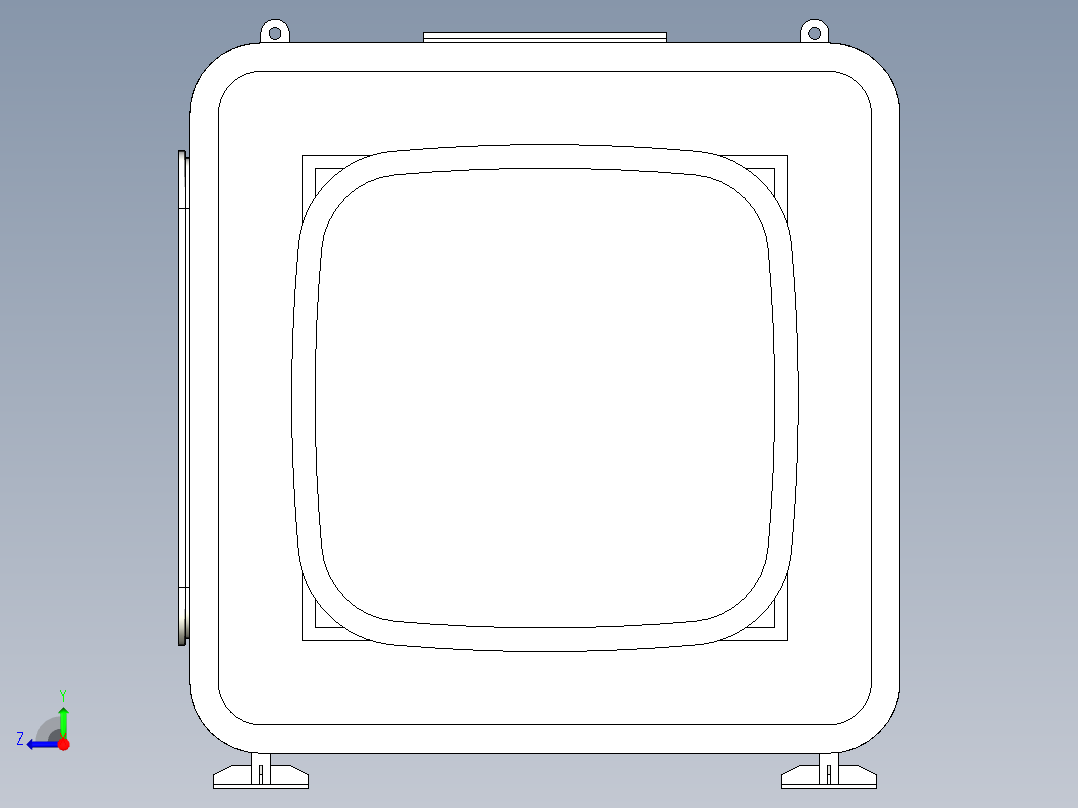 太空舱三维模型右视图