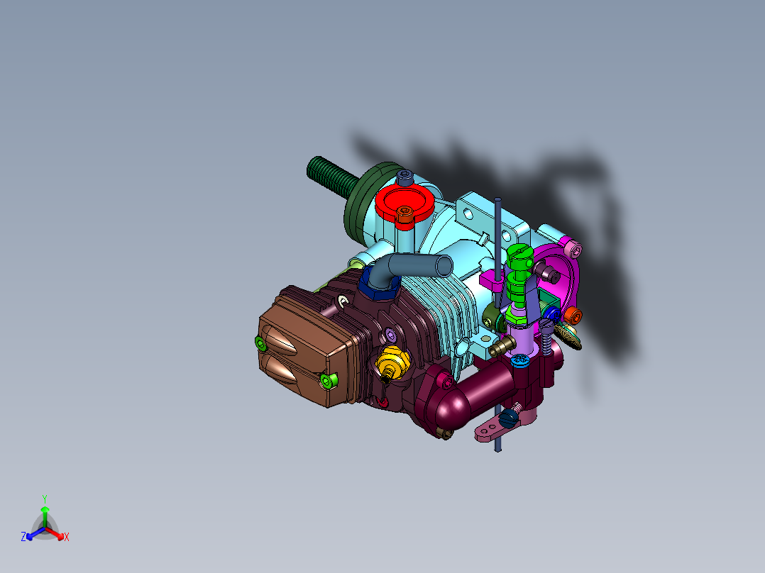 汽油单缸<span style='color: red'>发动机</span>