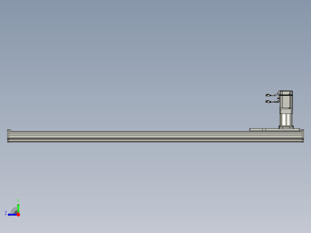 东锦齿条传动DH175G-L167-S1450-BU-减速机+750W右视图