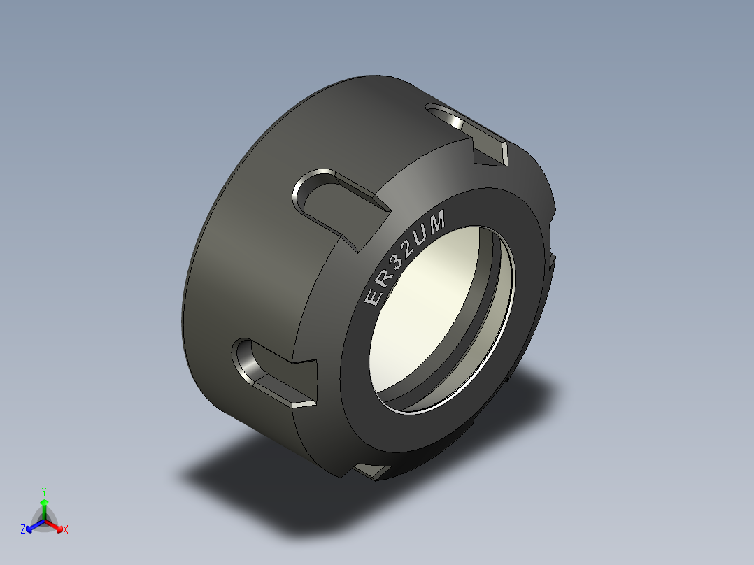 弹簧夹头 ER32正等轴测图