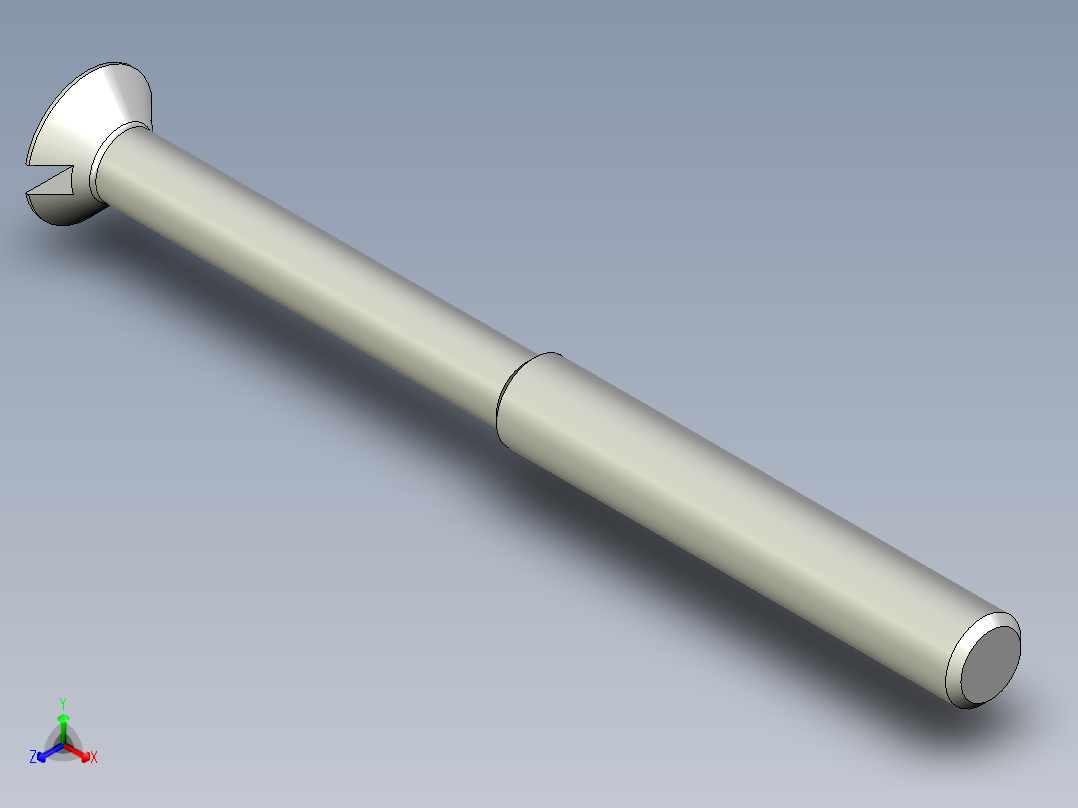 沉头螺钉-Slotted_BOLT-M6-L72_37-10-2x2-45正等轴测图