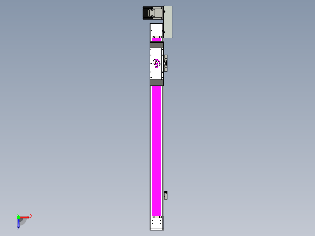 同步带滑台-欧规BC6H-L60-S600-R-ZP40-D3俯视图