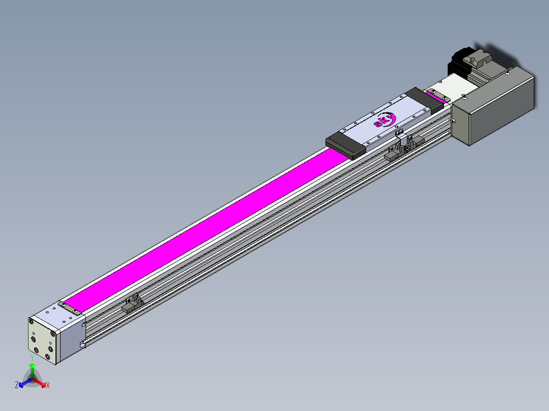 同步带滑台-欧规BC6H-L60-S600-R-ZP40-D3正等轴测图