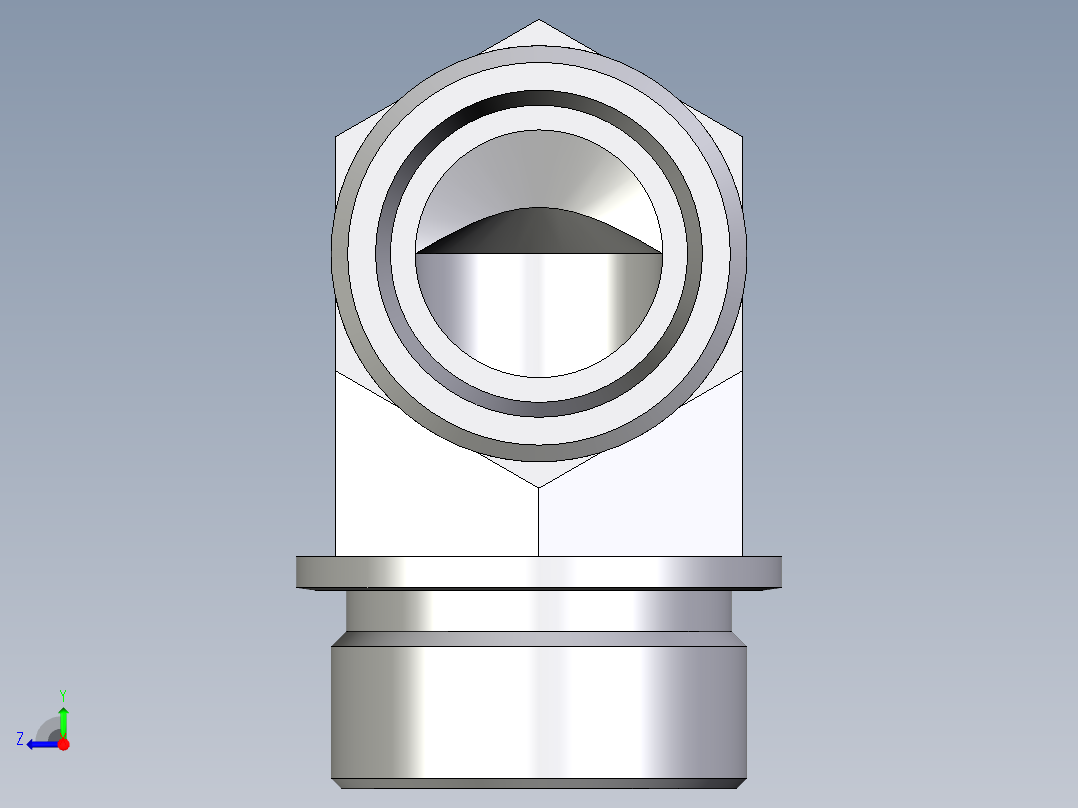 卡套式工业通用硬管接头EO_Male_stud_elbow_WE30SMCFX右视图