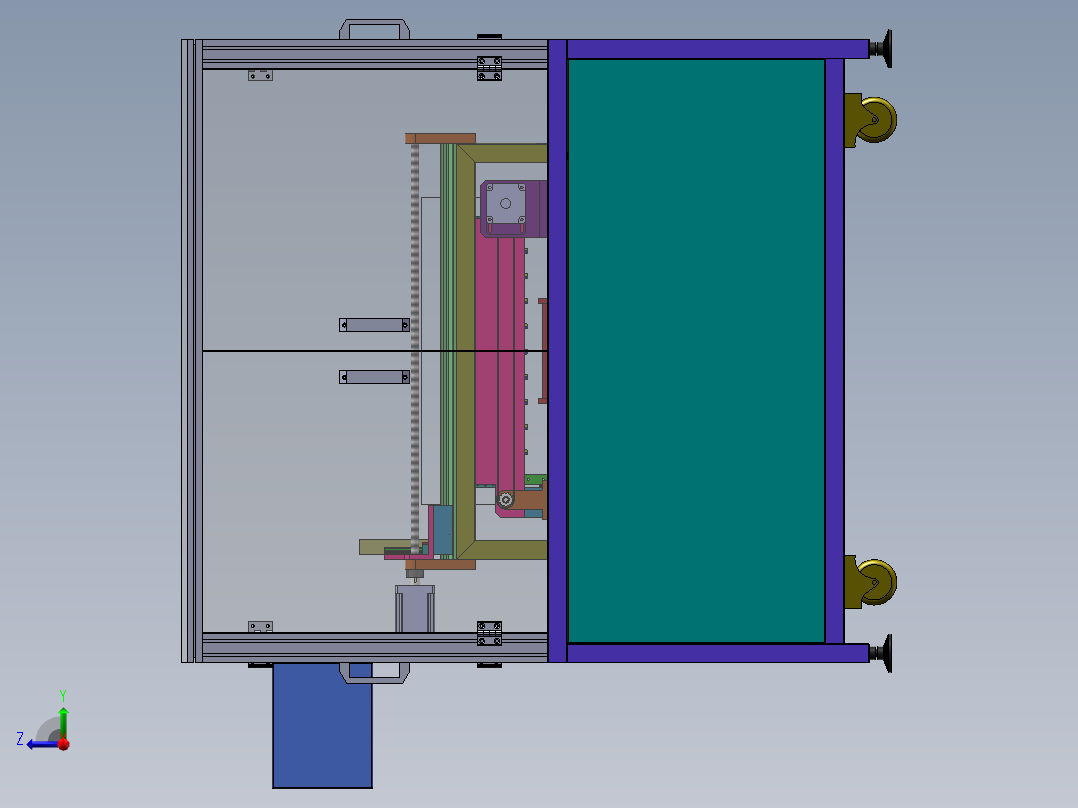 自动化非标切料机右视图