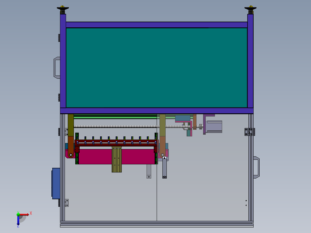 自动化非标切料机俯视图